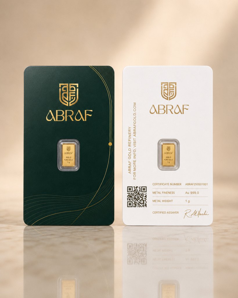 ABRAF 1g 999 gold bar