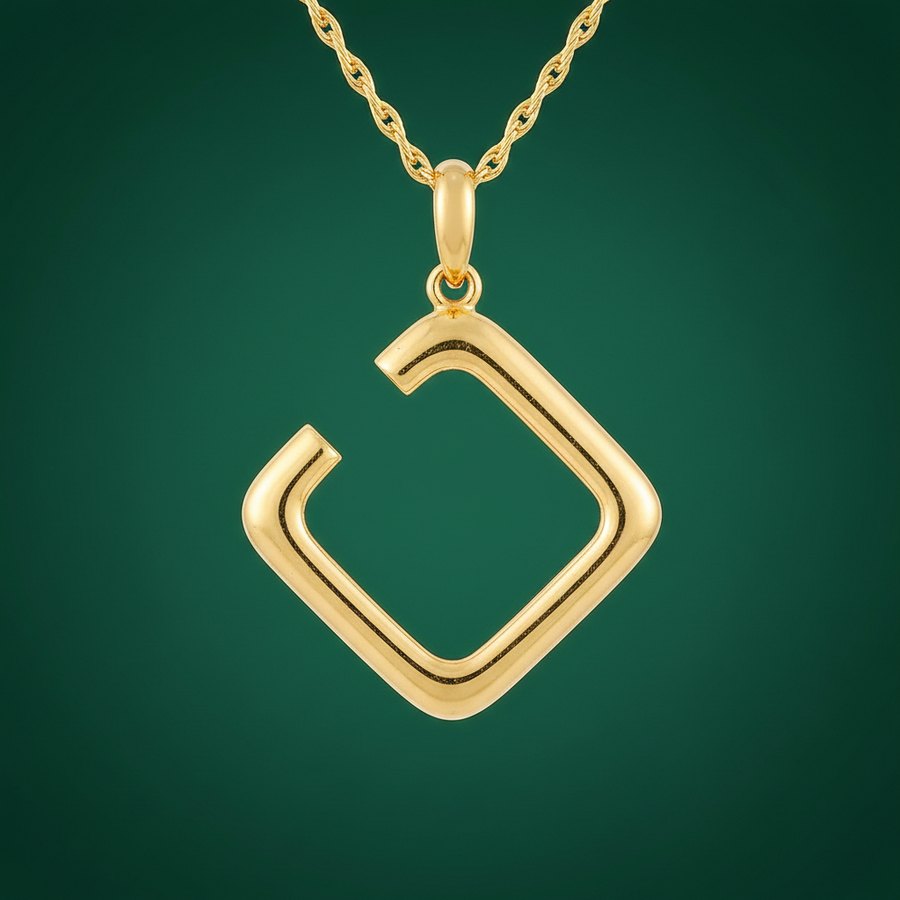 24Kt 999.0 gold pendant on a rope chain