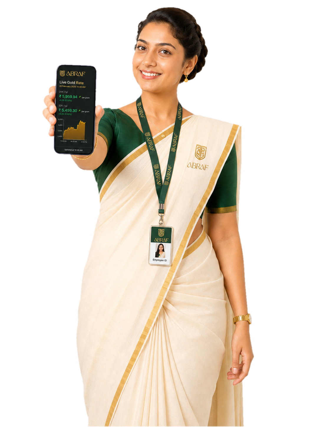 ABRAF Gold store staff member in uniform